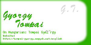 gyorgy tompai business card